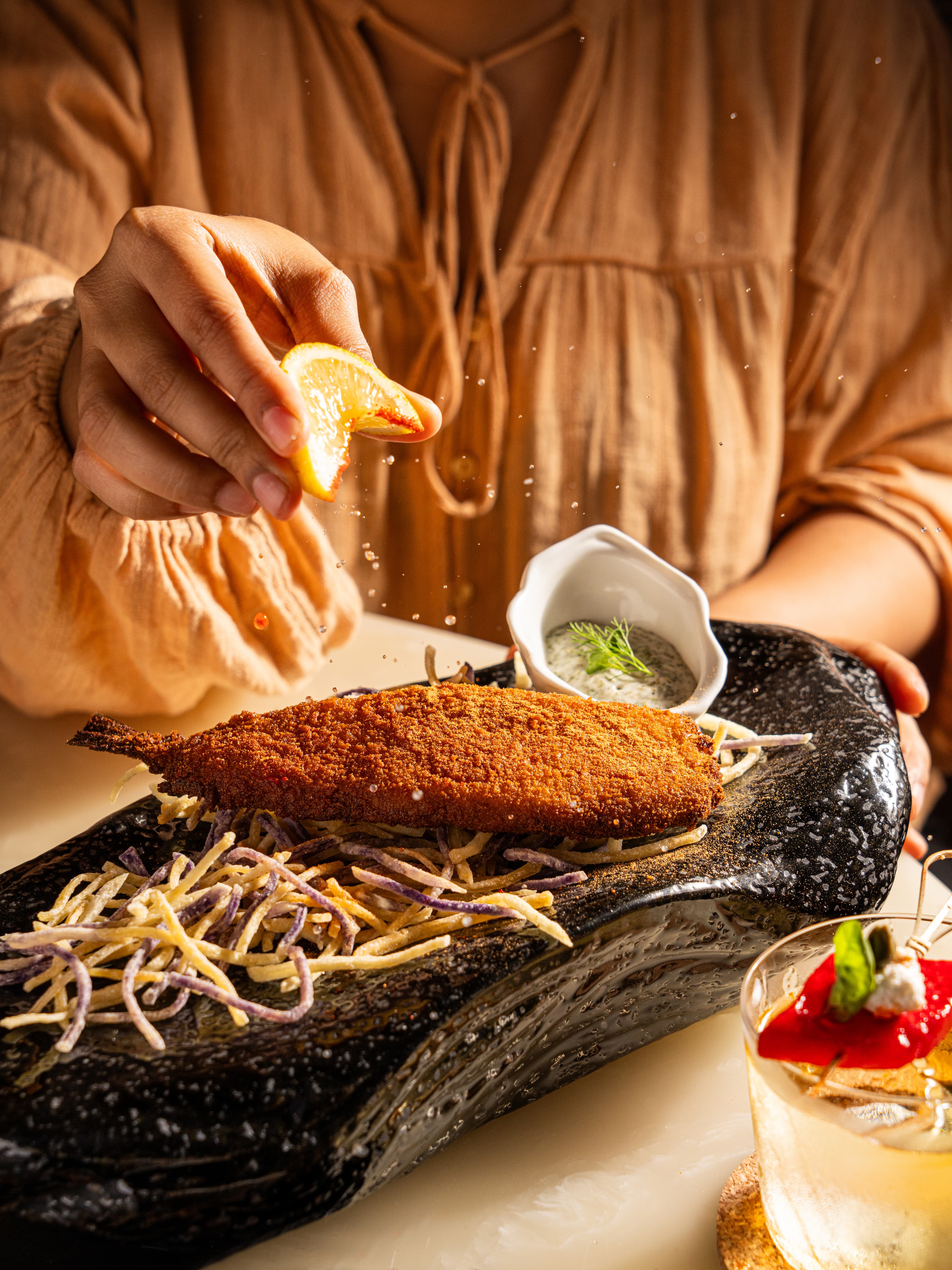 Artistic food composition